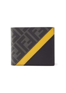 Fendi - Ff-logo Grained-leather Wallet - Mens - Black