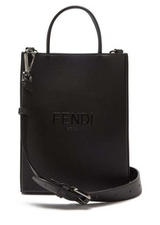 Fendi - Logo-embossed Leather Tote Bag - Mens - Black