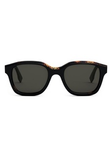 The Fendi Bilayer 51mm Geometric Sunglasses