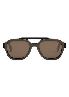 The Fendi Bilayer 52mm Geometric Sunglasses