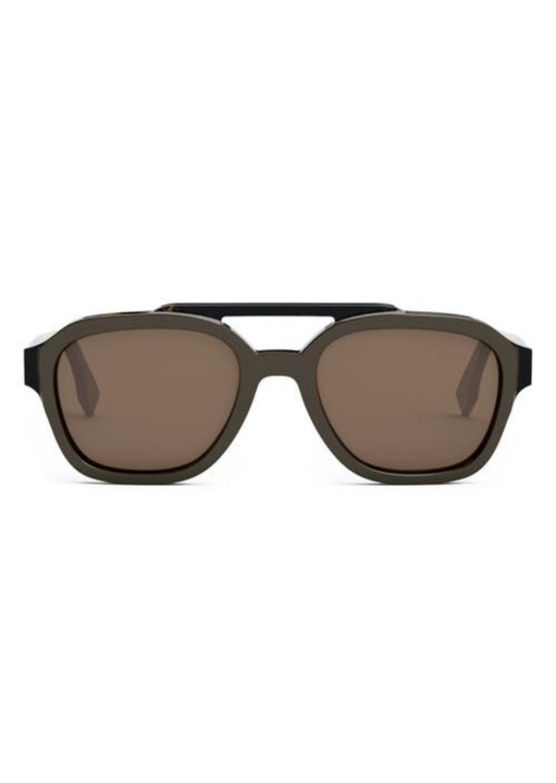 'Fendi Bilayer 52mm Geometric Sunglasses