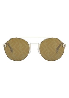 The Fendi Sky 55mm Round Sunglasses