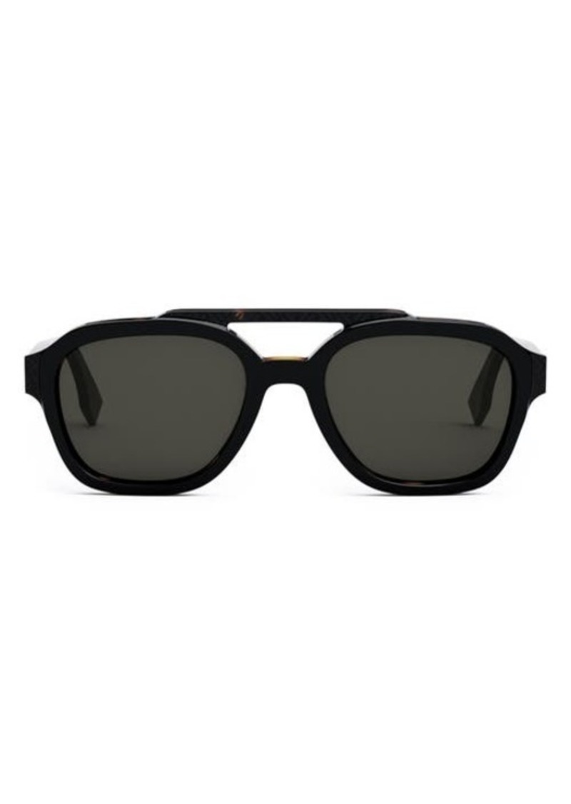 'Fendi Bilayer 52mm Geometric Sunglasses