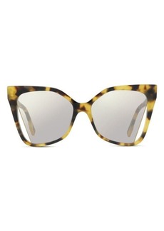 Fendi 55mm Butterfly Sunglasses in Colored Havana /Smoke Mirror at Nordstrom