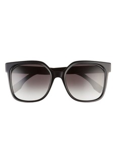 Fendi 55mm Gradient Geometric Sunglasses