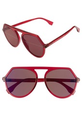 Fendi 57mm Flat Front Sunglasses
