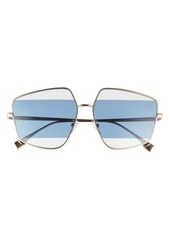 The Fendi Stripes 60mm Geometric Sunglasses