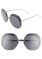 Fendi 63mm Oversize Geometric Sunglasses