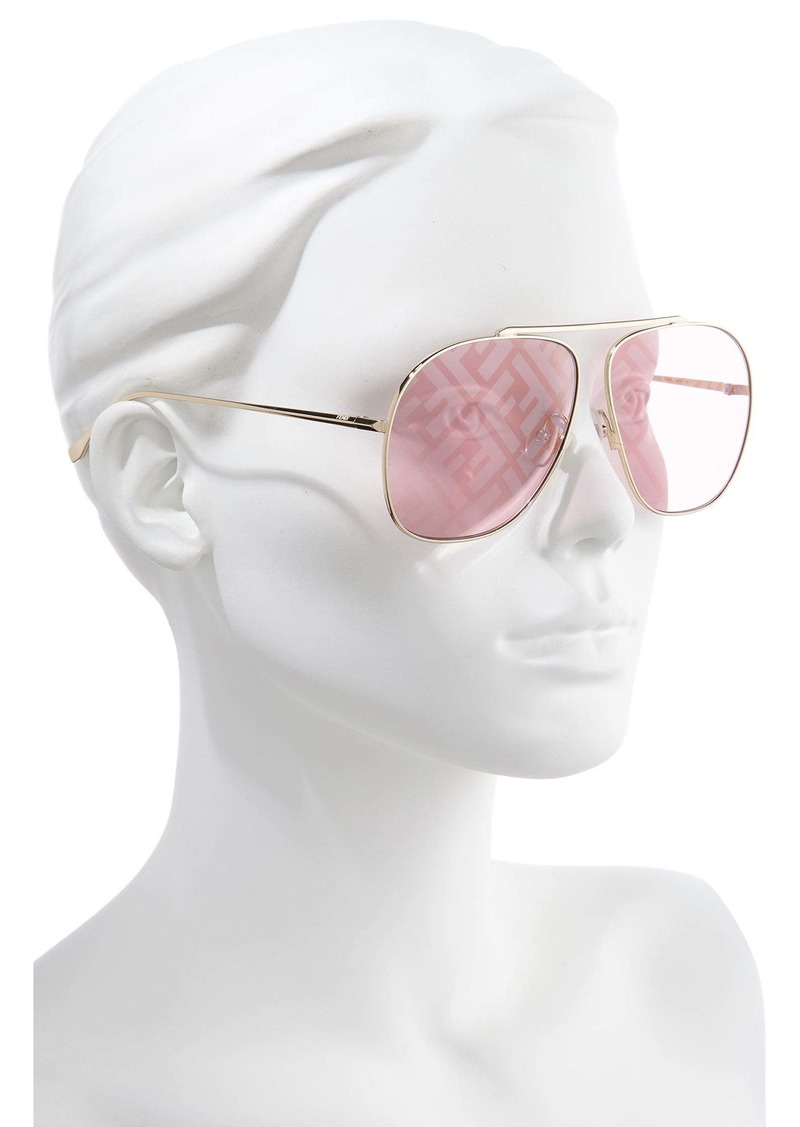 fendi oversized aviator sunglasses