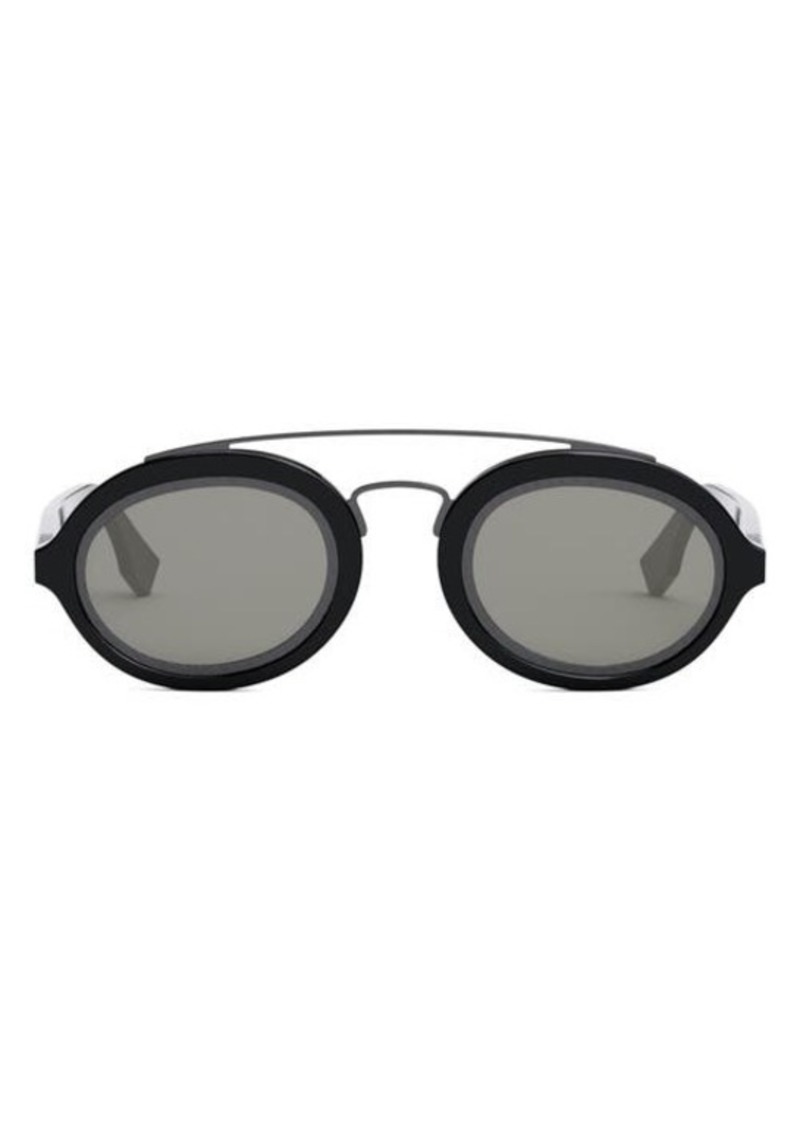 The FF Fendi Around 52mm Oval Sunglasses