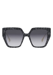 The Fendi Baguette 55mm Geometric Sunglasses