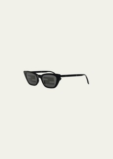 Fendi Baguette Mirrored Folding Nylon Cat-Eye Sunglasses