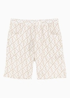 FENDI Beige/white bermuda shorts
