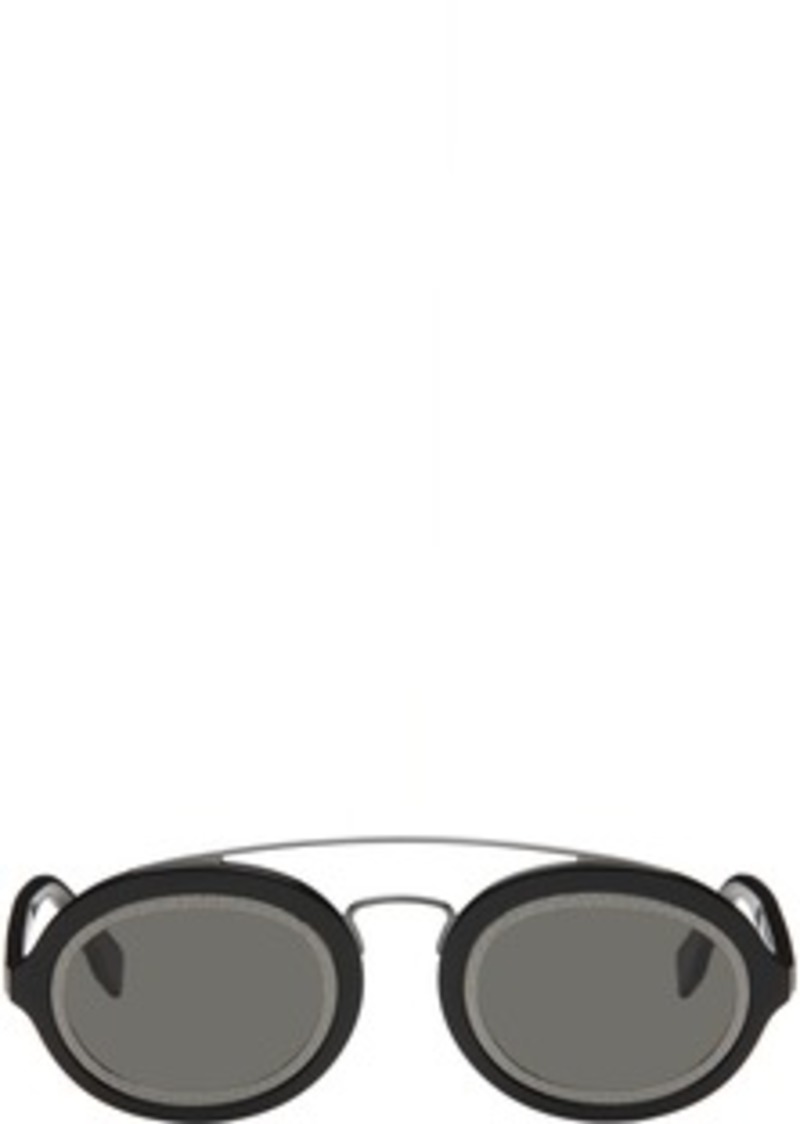 Fendi Black FF Around Sunglasses