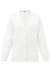 Fendi Quilted contrast-sleeve cardigan