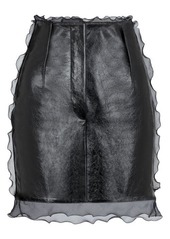 Fendi Crackle Leather Miniskirt