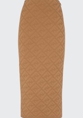 Fendi Diagonal FF Pencil Midi Skirt