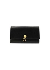 Fendi Dotcom Continental Long Wallet In Black Leather