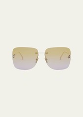 Fendi Embellished Logo Metal Butterfly Sunglasses