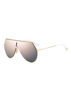 Fendi Eyeline Mitered Shield Sunglasses