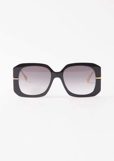 Black Fendigraphy cat-eye logo-print acetate sunglasses