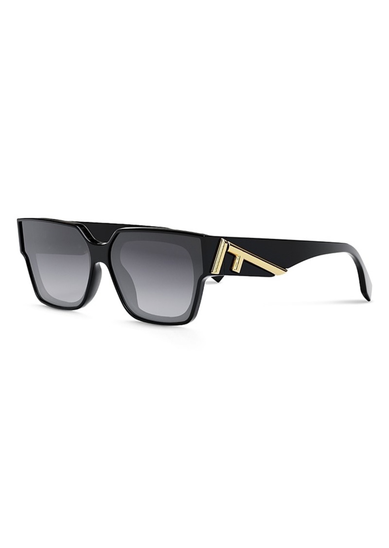 Fendi Fendi First Rectangular Sunglasses, 63mm