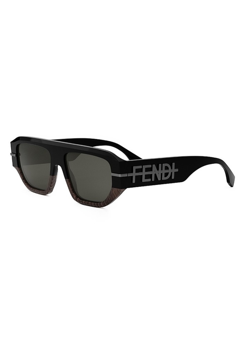 Fendi Fendigraphy Geometric Sunglasses, 54mm