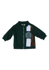 Fendi FF Monogram Stripe Full Zip Sweatshirt in F1I1B Drk Green at Nordstrom