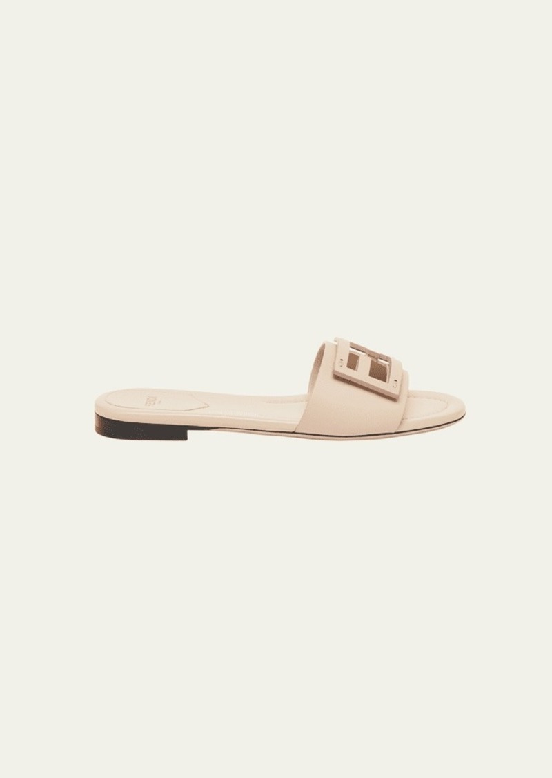 Fendi FF Tube Medallion Flat Sandals