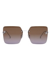 The Fendi First 59mm Geometric Sunglasses