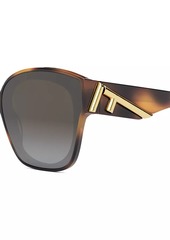 Fendi First 63MM Square Sunglasses