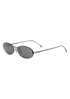 Fendi First Crystal Oval Sunglasses, 54mm