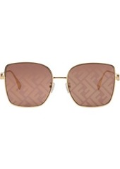 Fendi Gold Baguette Sunglasses