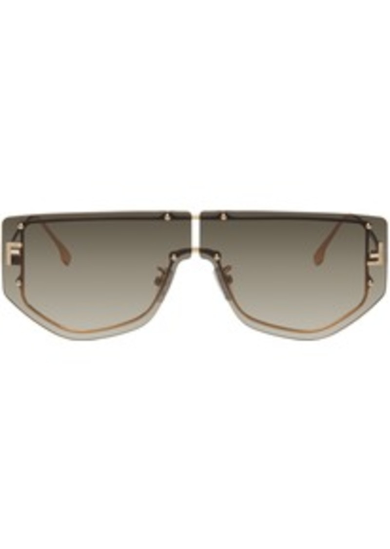 Fendi Gold 'Fendi First' Sunglasses