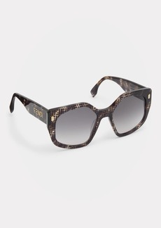 Fendi Gradient Logo Acetate Cat-Eye Sunglasses