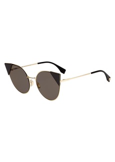 Fendi Lei Monochromatic Cat-Eye Sunglasses