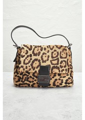 Fendi Leopard Mama Baguette Shoulder Bag