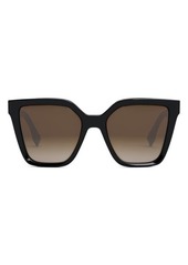 The Fendi Lettering 55mm Geometric Sunglasses