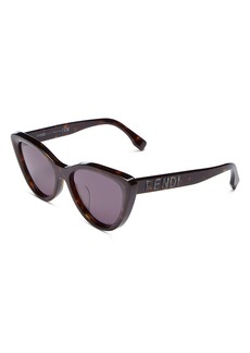 Fendi Lettering Cat Eye Sunglasses, 55mm