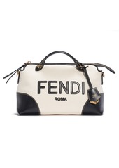 Fendi Medium By The Way Canvas Satchel in White at Nordstrom