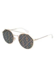 Fendi, Accessories, Fendi 58mm Metal Butterfly Sunglasses Gold Pattern