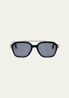 Fendi Men's Fendi Bilayer FF Acetate Square Sunglasses