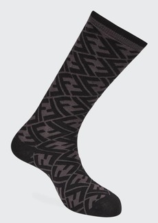Fendi Men's FF Mid-Calf Socks