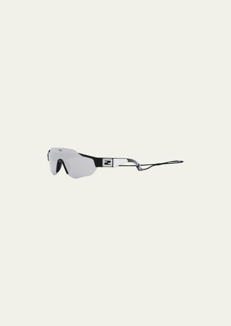 Fendi Men's Rimless Nylon Wrap Sunglasses with Lanyard