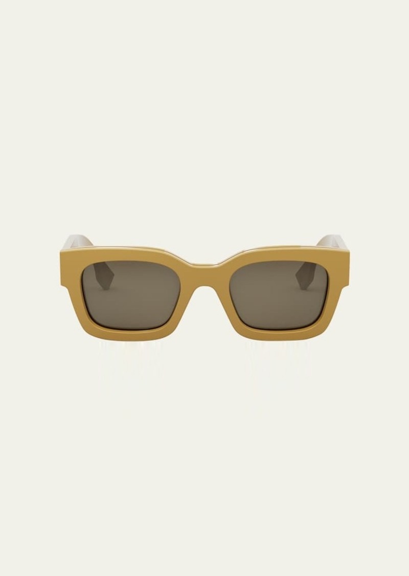 Fendi Men's Signature Oval Logo Sunglasses