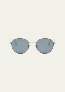 Fendi Men's Travel Monogram Metal Sunglasses