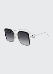 Fendi Metal Square Gradient Sunglasses