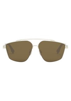 The Fendi O'Lock 58mm Geometric Sunglasses