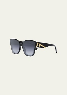 Fendi Oversized F Logo Acetate Cat-Eye Sunglasses