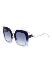 Fendi Oversized Square Acetate & Metal Sunglasses